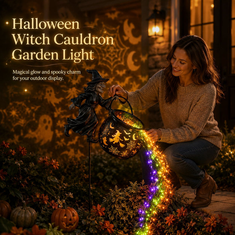 🔥Last Day 51% OFF🎃Halloween Witch Cauldron Garden Light