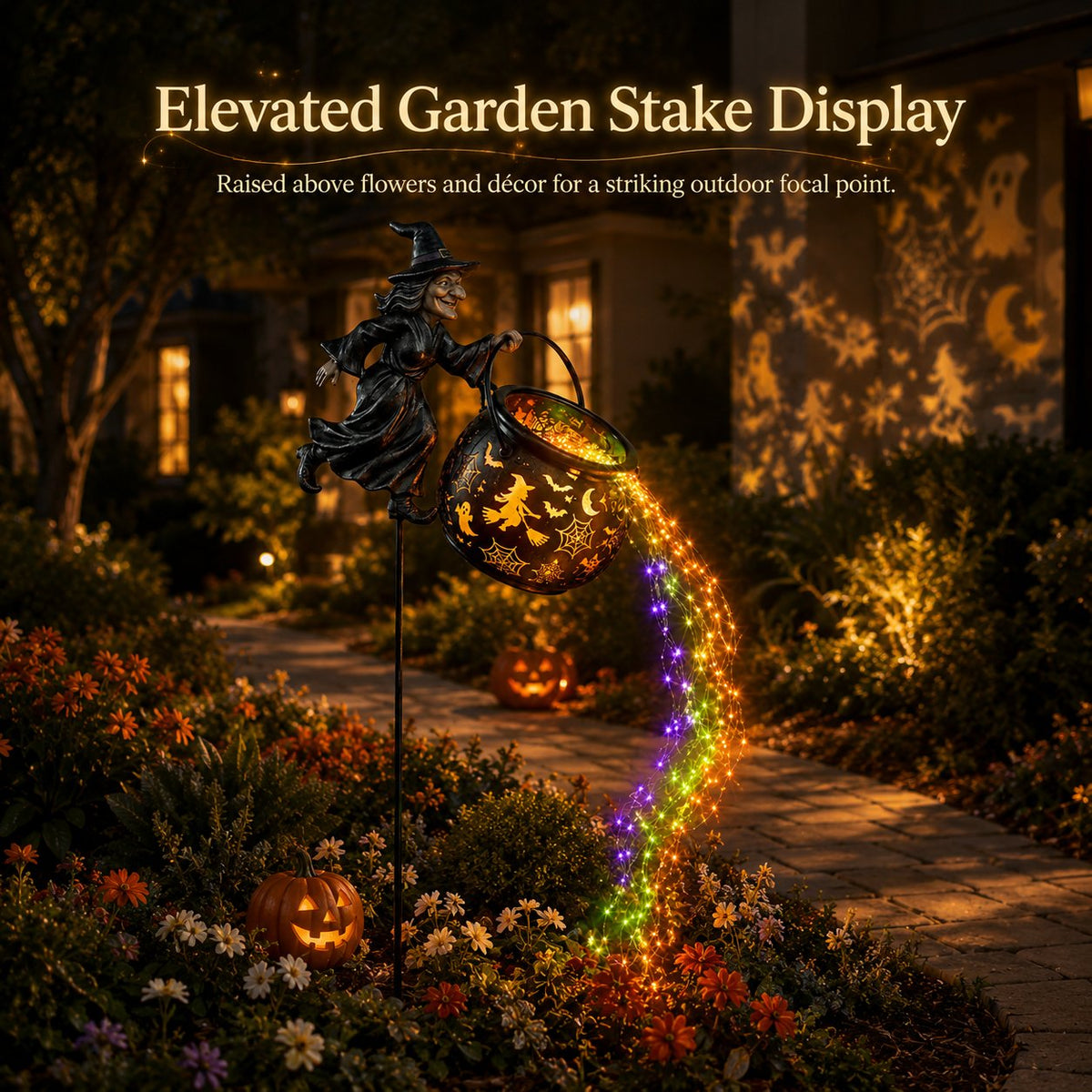 🔥Last Day 51% OFF🎃Halloween Witch Cauldron Garden Light