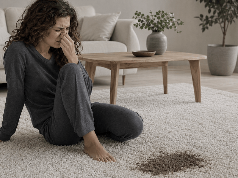 Deep carpet stains