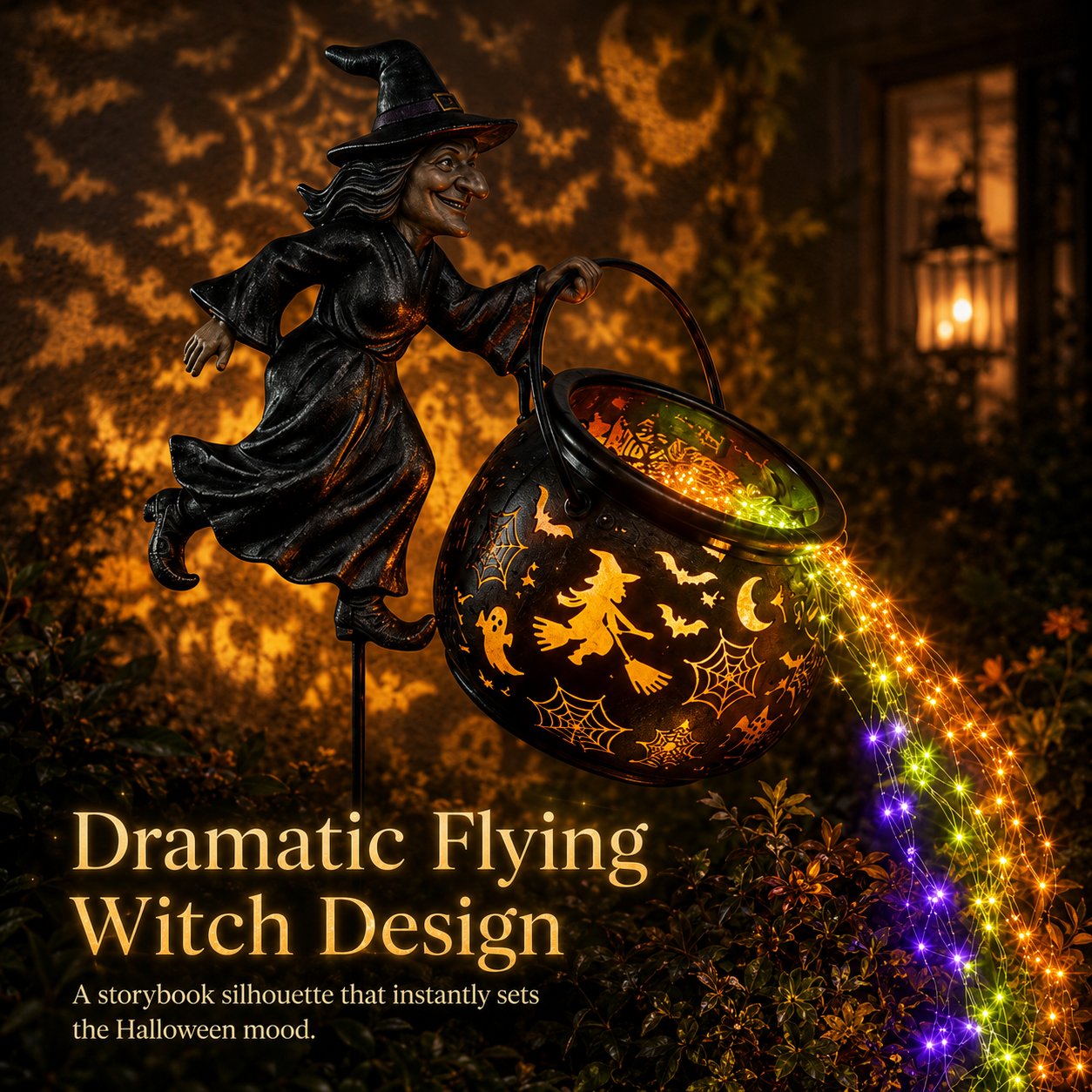 🔥Last Day 51% OFF🎃Halloween Witch Cauldron Garden Light