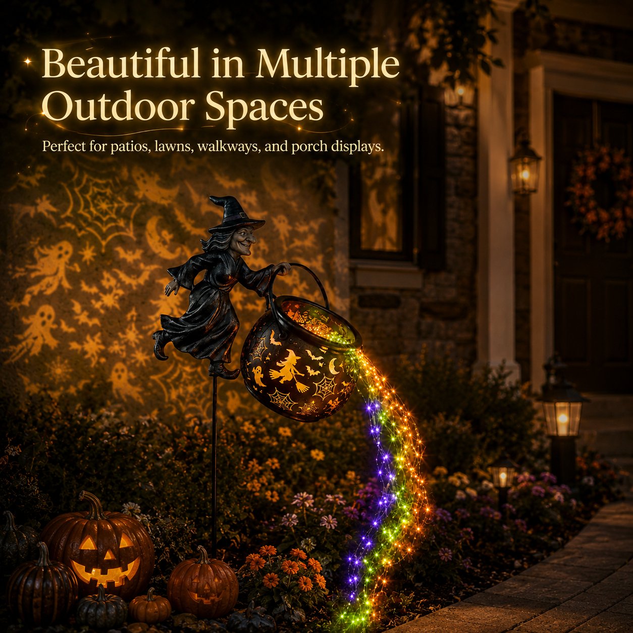 🔥Last Day 51% OFF🎃Halloween Witch Cauldron Garden Light