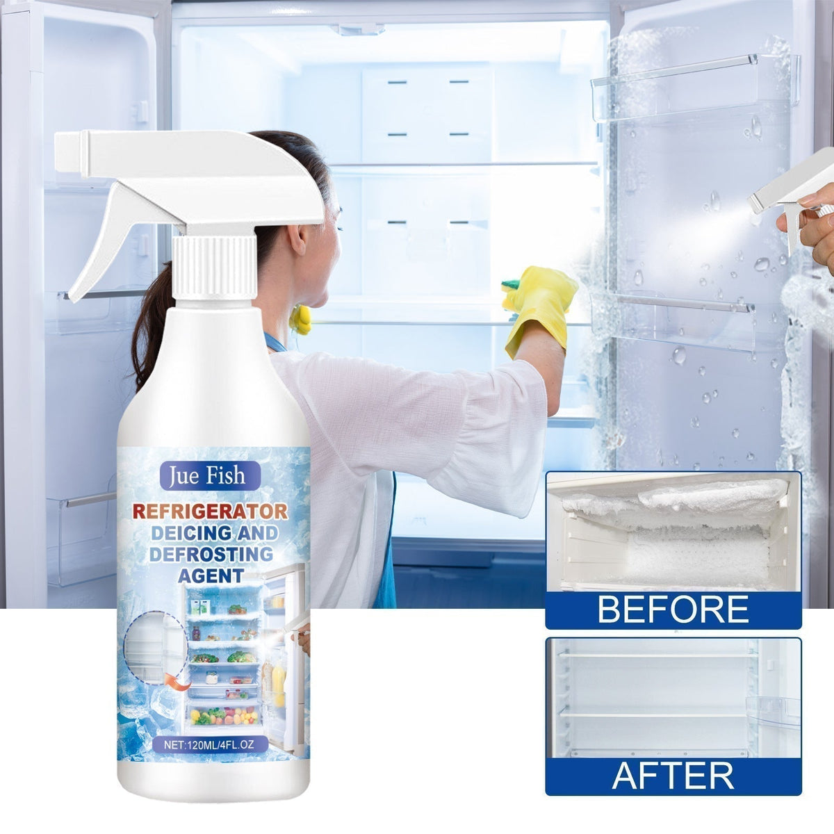 🧊Pulverizador desescarchador para frigorífico combi🎁(Con espátula de regalo)