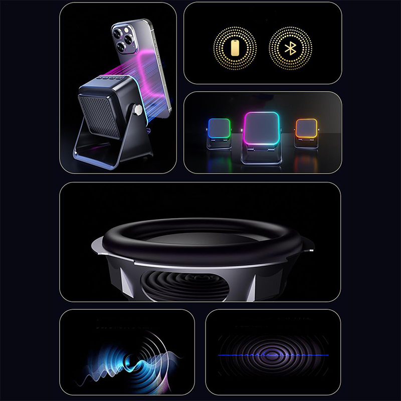 🔥 Oferta especial de Año Nuevo – hasta 50% de descuento🎶📱 Altavoz de inducción inalámbrico 5 en 1 con soporte ajustable para teléfono