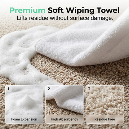 ⏳ Oferta por tiempo limitado ⏰ Espuma de limpieza en seco para alfombras – Elimina manchas al instante, sin dejar residuos húmedos. La microespuma avanzada penetra en profundidad: ¡solo aplica espuma y limpia! 🏠💨