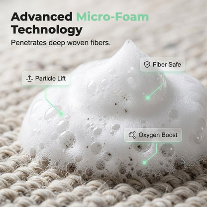 ⏳ Oferta por tiempo limitado ⏰ Espuma de limpieza en seco para alfombras – Elimina manchas al instante, sin dejar residuos húmedos. La microespuma avanzada penetra en profundidad: ¡solo aplica espuma y limpia! 🏠💨