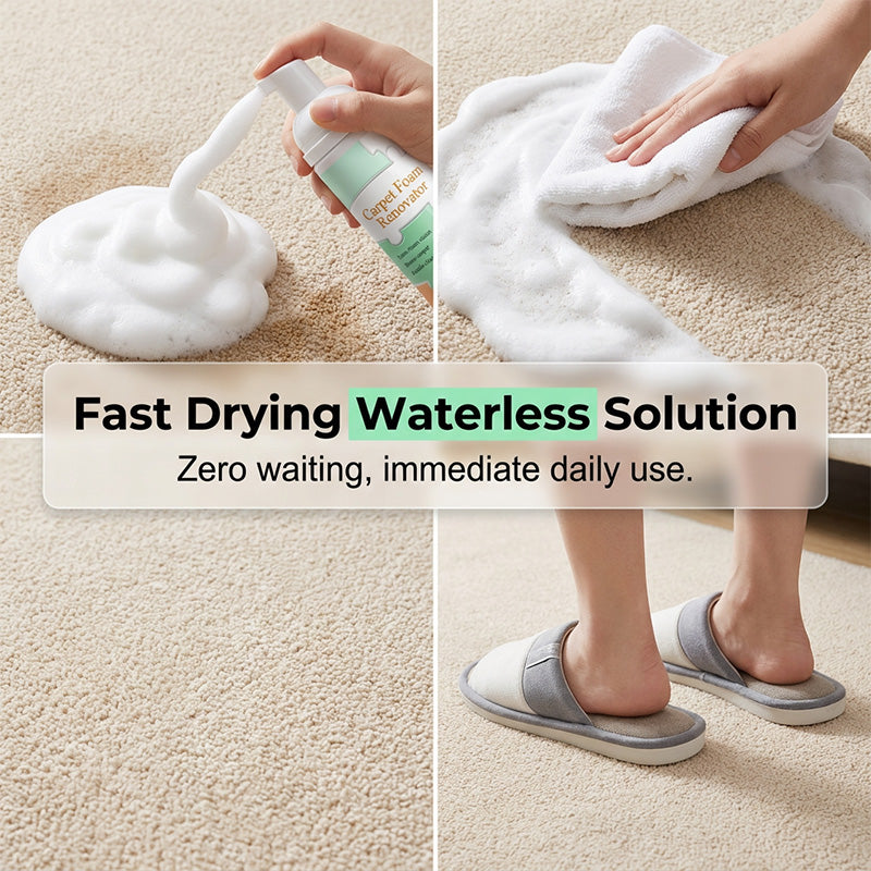 ⏳ Oferta por tiempo limitado ⏰ Espuma de limpieza en seco para alfombras – Elimina manchas al instante, sin dejar residuos húmedos. La microespuma avanzada penetra en profundidad: ¡solo aplica espuma y limpia! 🏠💨
